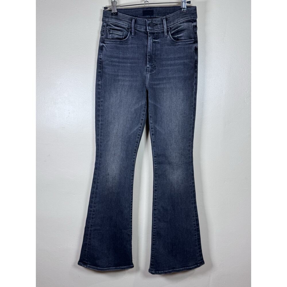 Mother The Weekender Flare Jeans Black Dark Gray Size 25 - Picture 4 of 16